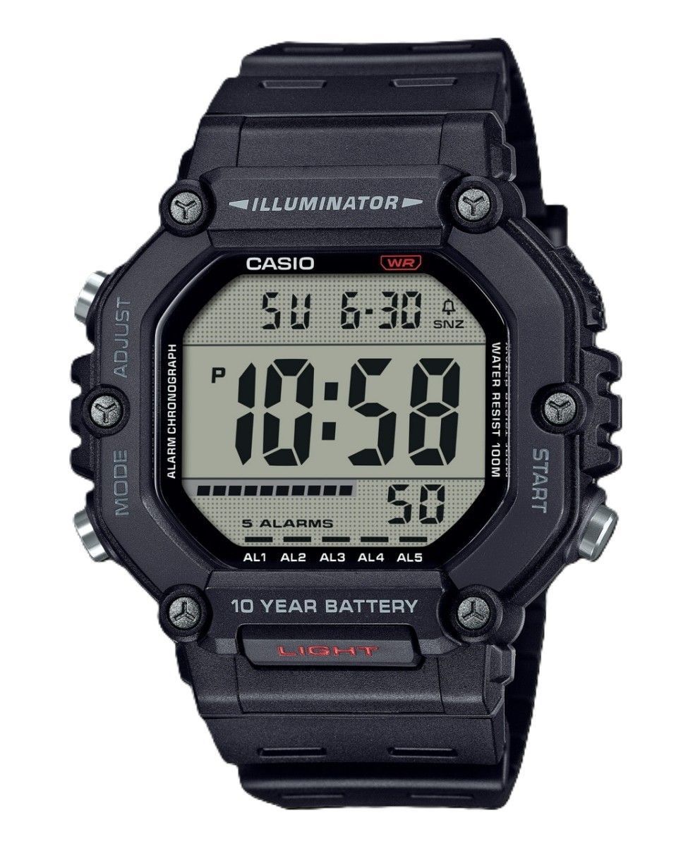 Casio Digital Resin Strap Quartz AE-1600H-1AV 100M Men's Watch