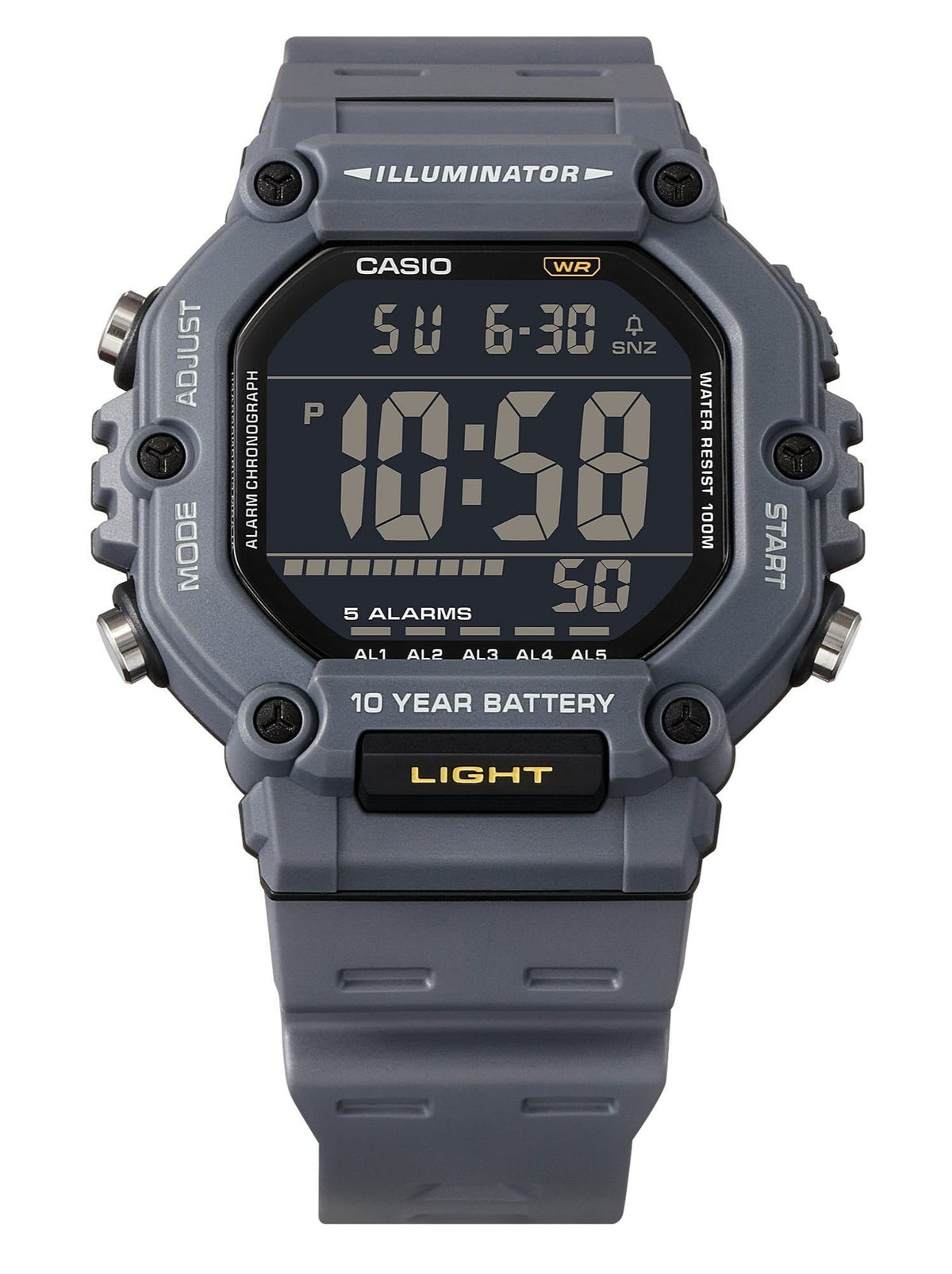 Casio Digital Resin Strap Quartz AE-1600H-8BV 100M Men's Watch