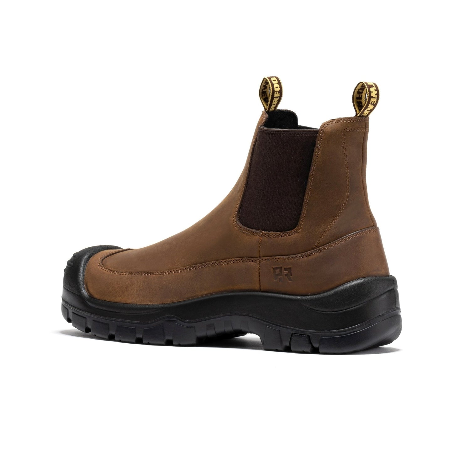 ROCKROOSTER Woodland Brown 6 inch Composite Toe Pull - on Leather Work Boots AK664 - Veloce - The App For Watch Collectors