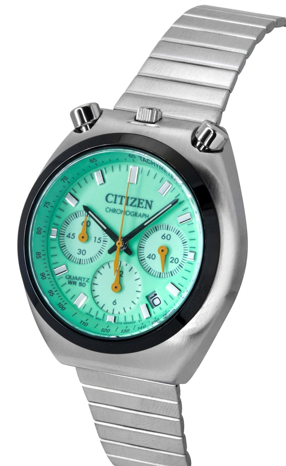 Citizen Tsuno Bullhead Chronograph Stainless Steel Green Dial Quartz AN3660-73X Men's Watch