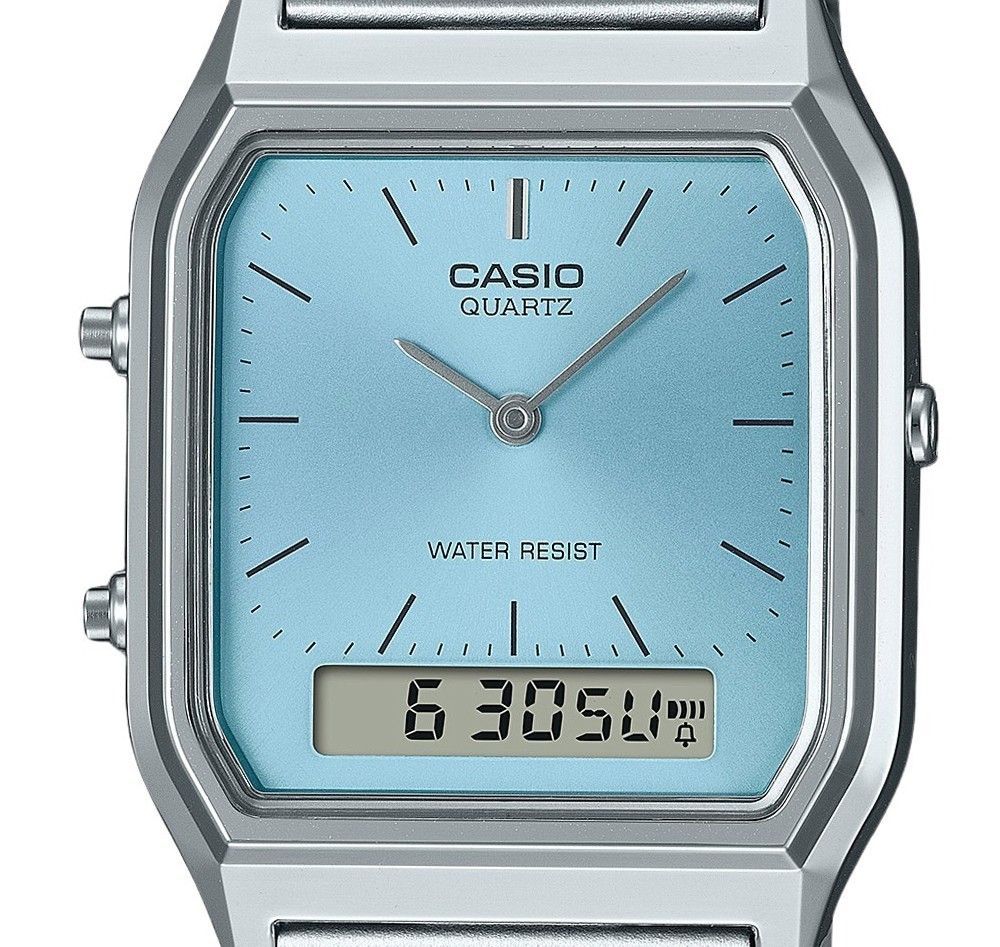 Casio Vintage Analog Digital Turquoise Blue Dial Quartz AQ-230A-2A1 Unisex Watch