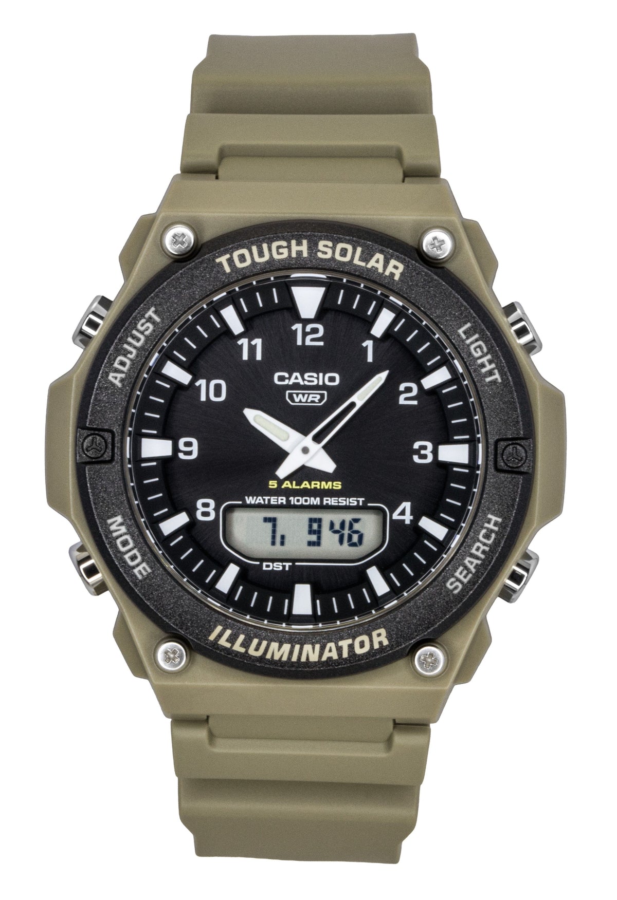 Casio Standard Analog Digital Resin Strap Black Dial Solar AQ-S820W-5AV 100M Men's Watch