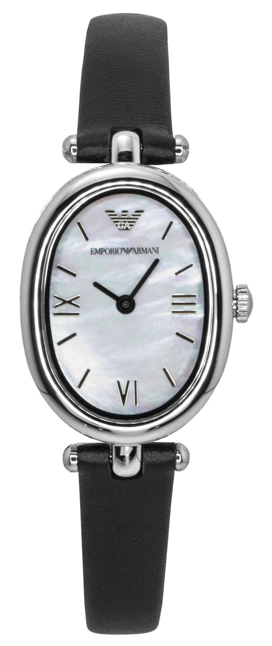 Emporio Armani Sinfonia Leather Strap Mother Of Pearl Dial Quartz AR11778 Women's Watch