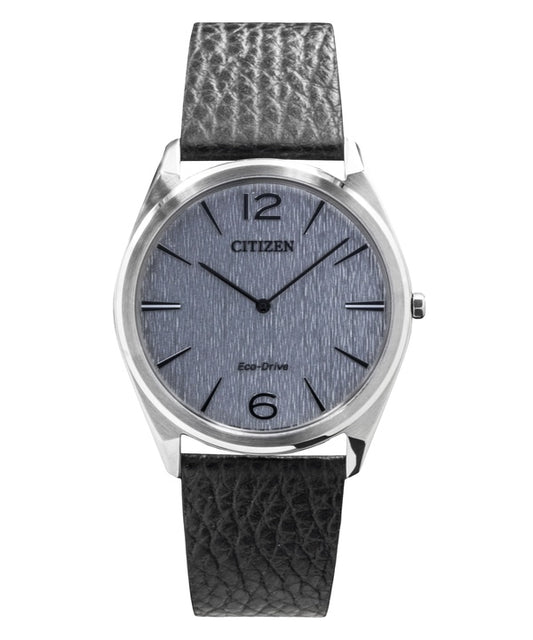 Citizen Suratto Leather Strap Silver Dial Eco-Drive AR3120-16A Men's Watch