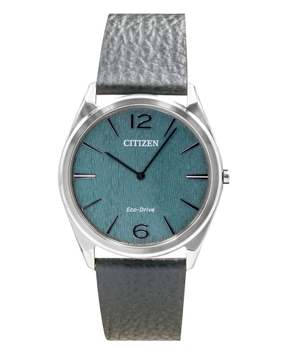 Citizen Suratto Leather Strap Green Dial Eco-Drive AR3120-32X Men's Watch