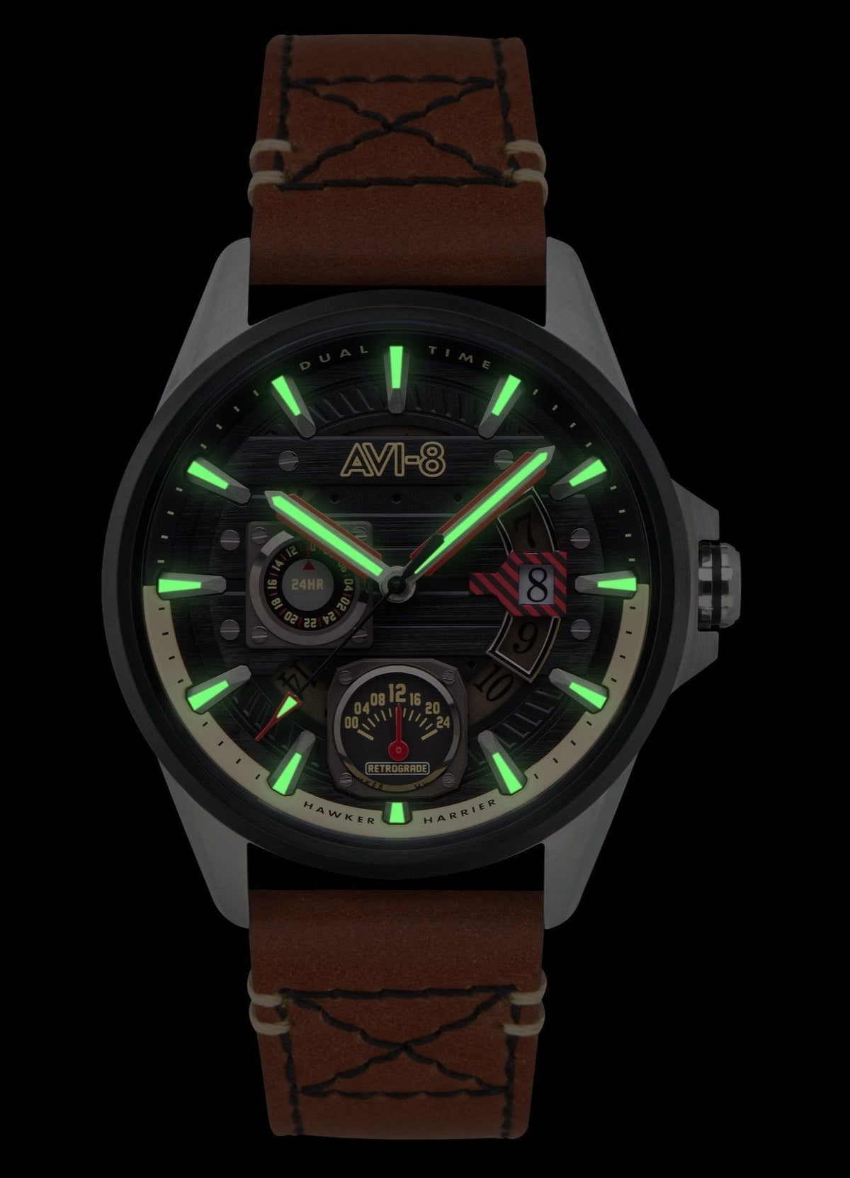 AVI-8 Hawker Harrier Farley Multifunction Black Dial Quartz AV-4098-02 Men's Watch