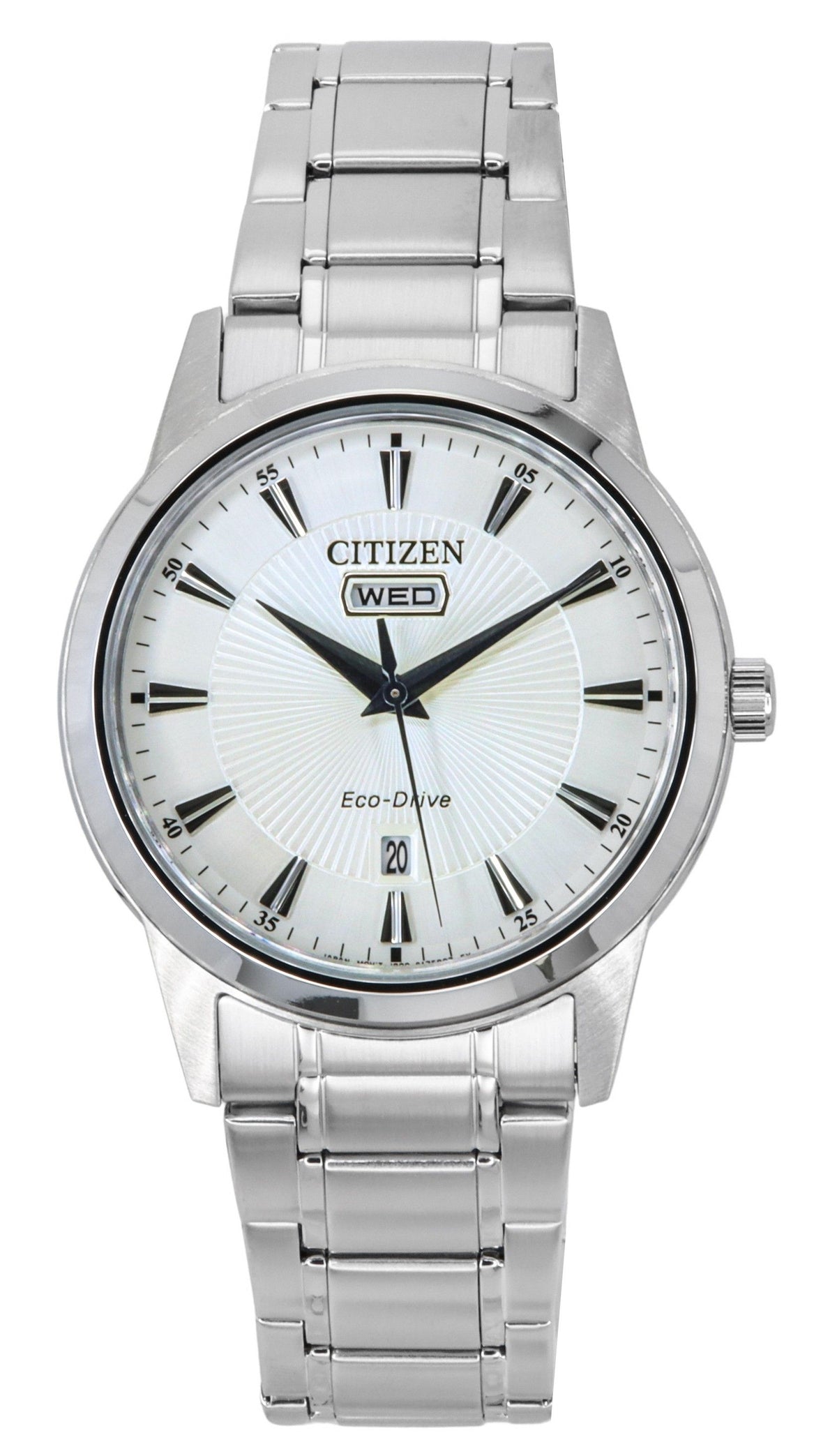 Citizen Eco-Drive Stainless Steel White Dial AW0100-86B Men's Watch