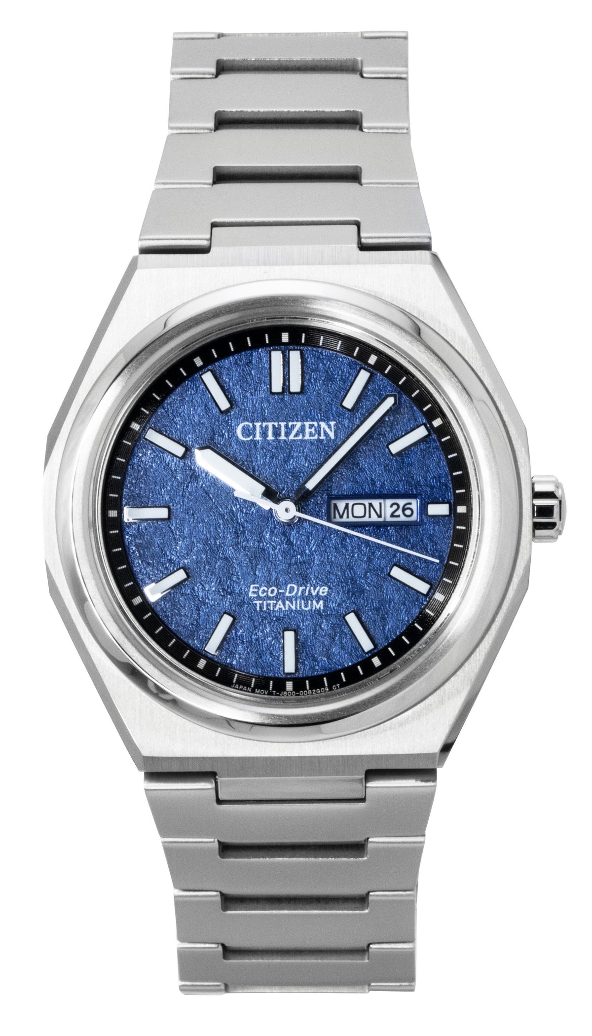 Citizen Zenshin Super Titanium Blue Dial Eco-Drive AW0130-85L 100M Men's Watch