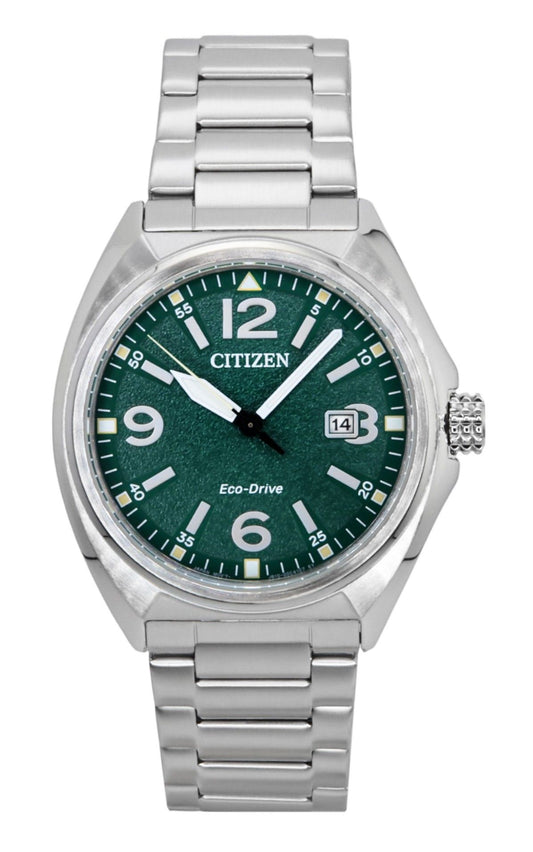Citizen Eco-Drive Stainless Steel Green Dial AW1571-76X 100M Men's Watch