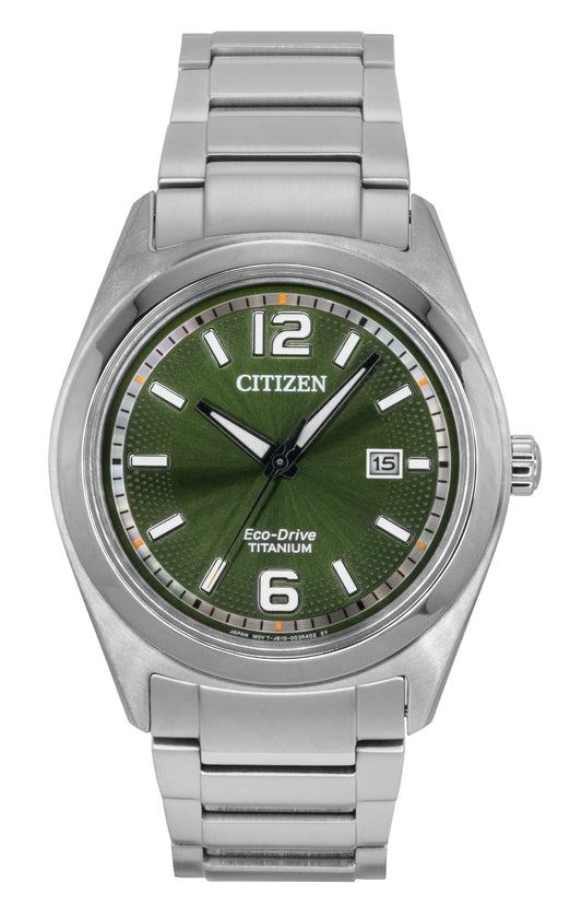 Citizen Eco-Drive Super Titanium Green Dial AW1641-81X Men's Watch