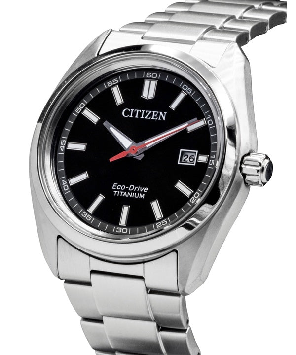 Citizen Super Titanium Black Dial Eco-Drive AW1900-50E Men's Watch