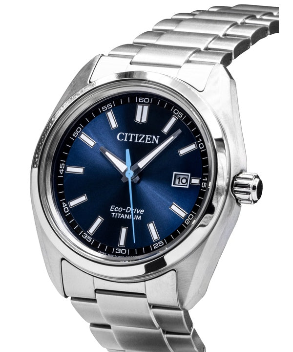 Citizen Super Titanium Blue Dial Eco-Drive AW1900-50L Men's Watch