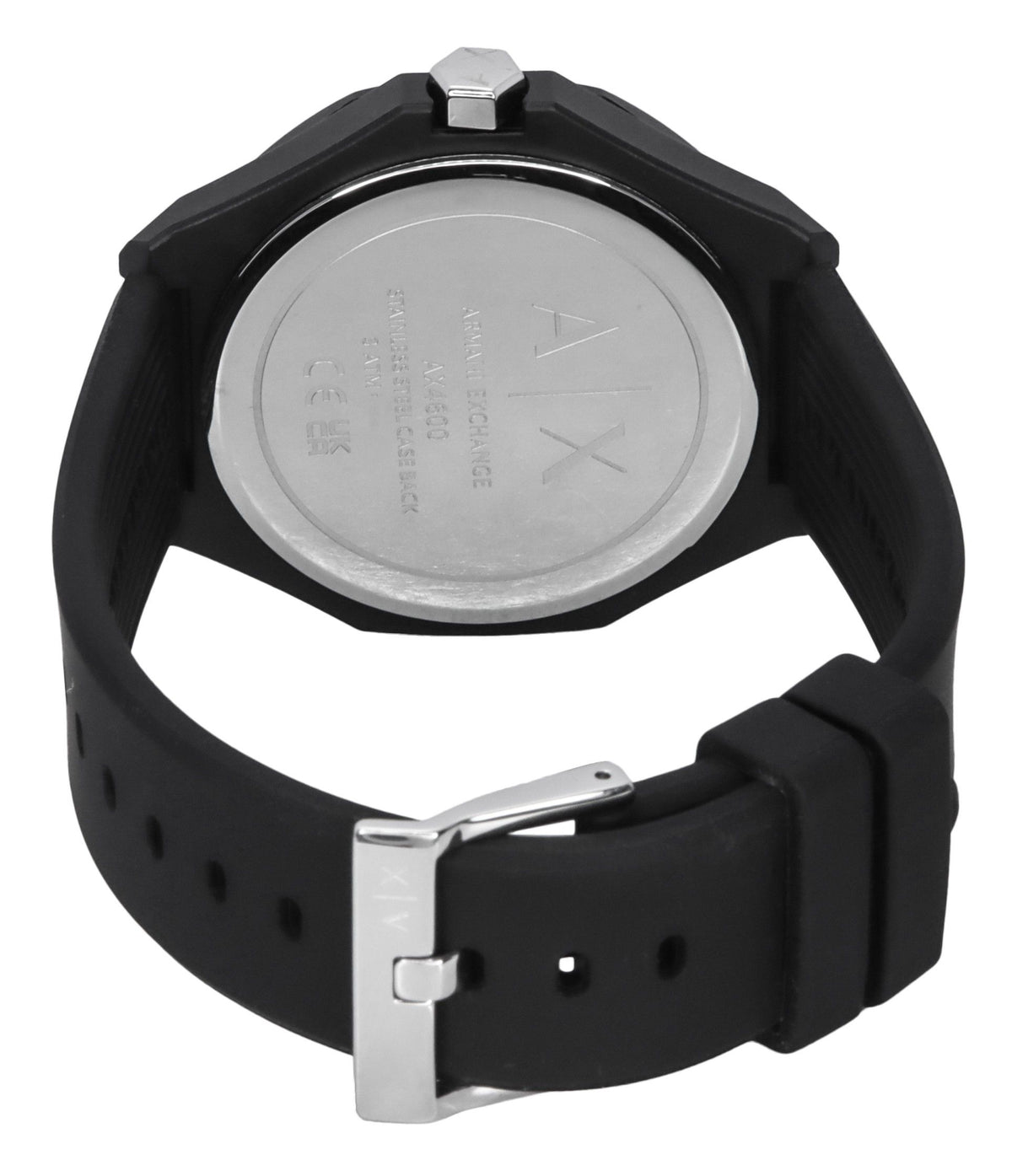 Armani Exchange Silicone Strap White Dial Quartz AX4600 Men's Watch