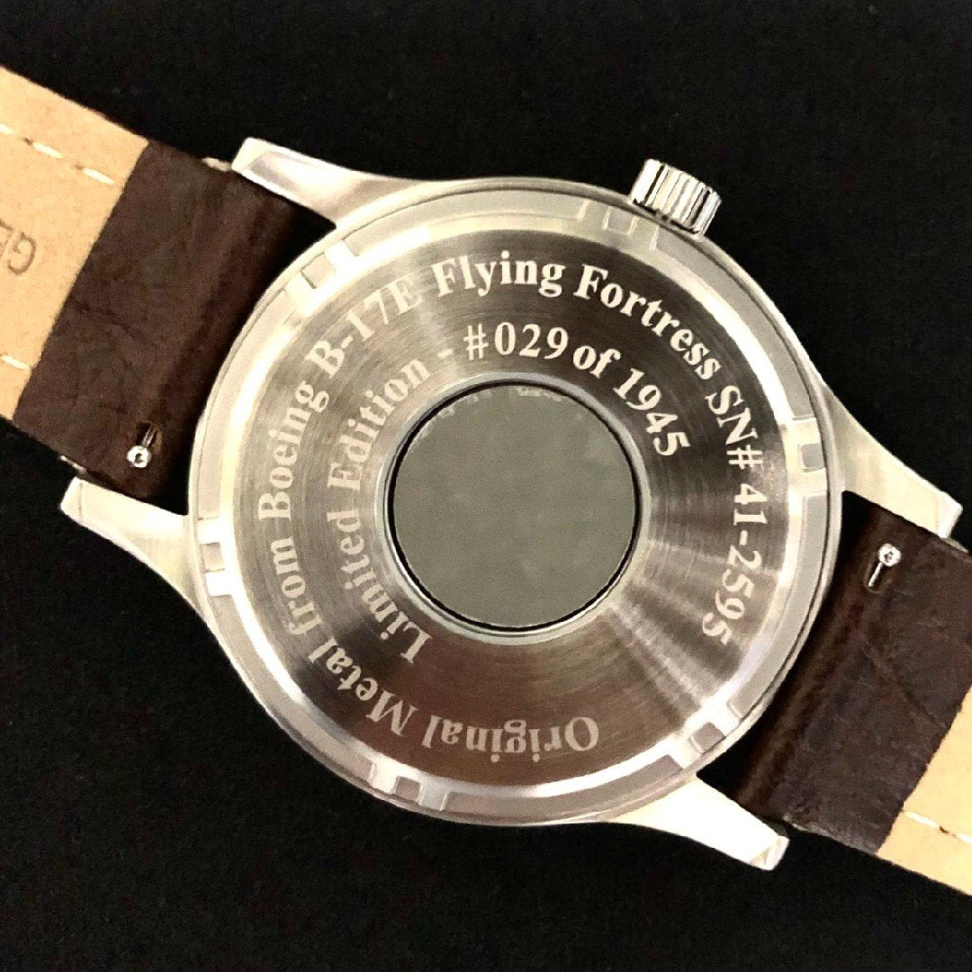 B17 Tribute Gold Finish Stainless Steel Beige Dial Brown Leather - Veloce - The App For Watch Collectors