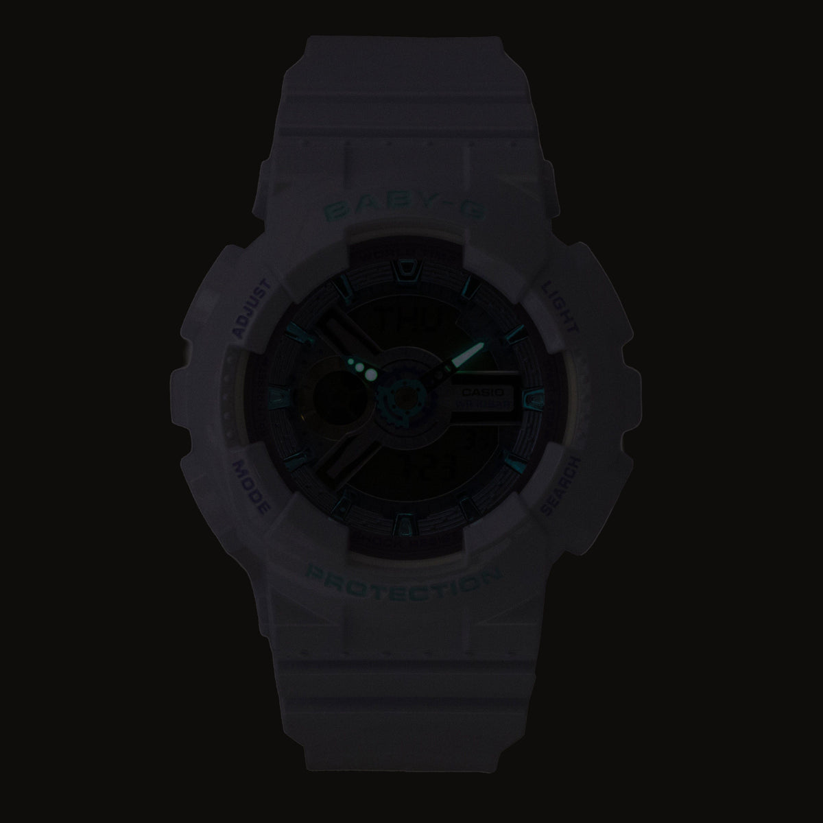 Casio Baby-G Analog Digital Resin Strap White Dial Quartz BA-110MC-7A 100M Women's Watch