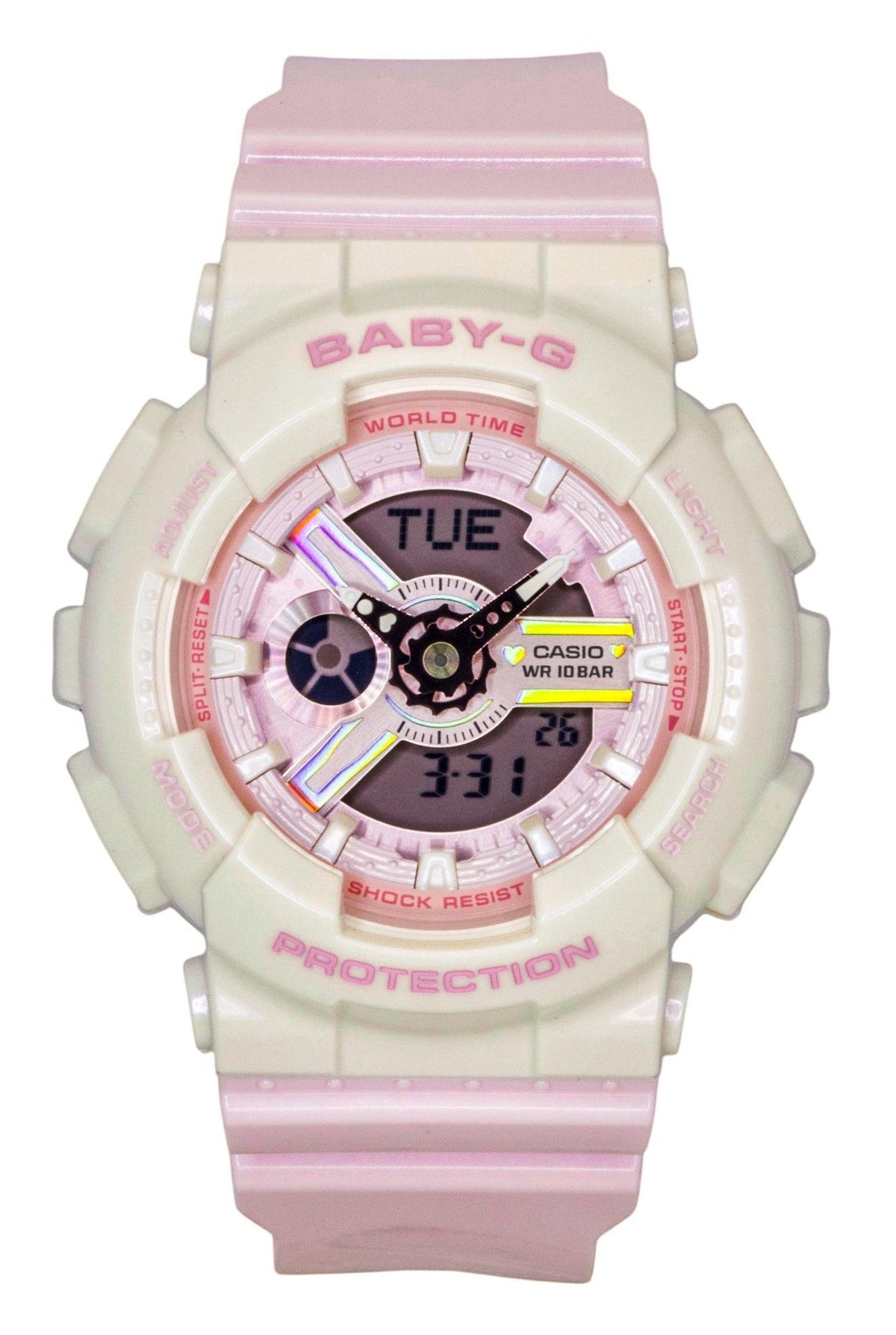 Casio Baby-G Analog Digital Resin Strap Pink Dial Quartz BA-110PD-4A 100M Women's Watch