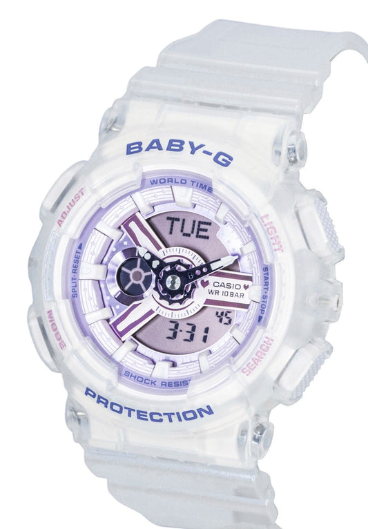 Casio Baby-G Analog Digital Resin Strap Purple Dial Quartz BA-110PS-7A 100M Women's Watch