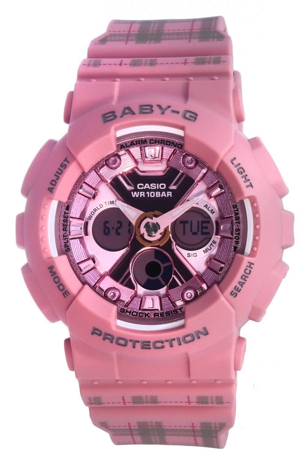 Casio Baby-G World Time Pink Analog Digital Quartz BA-130SP-4A BA130SP-4 100M Women's Watch