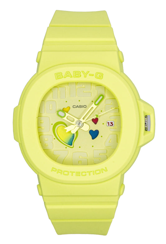 Casio Baby-G Analog Playful Hearts Series Green Dial Quartz BGA-10-3A 100M Women's Watch