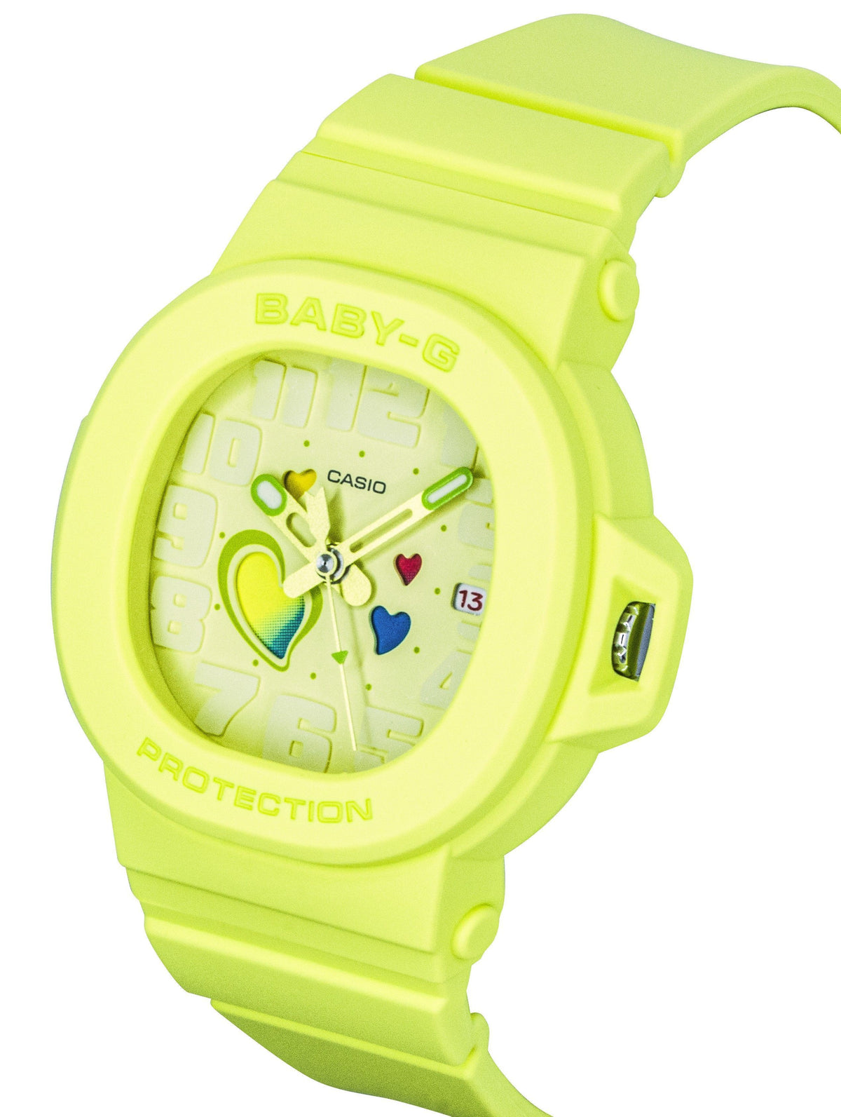 Casio Baby-G Analog Playful Hearts Series Green Dial Quartz BGA-10-3A 100M Women's Watch