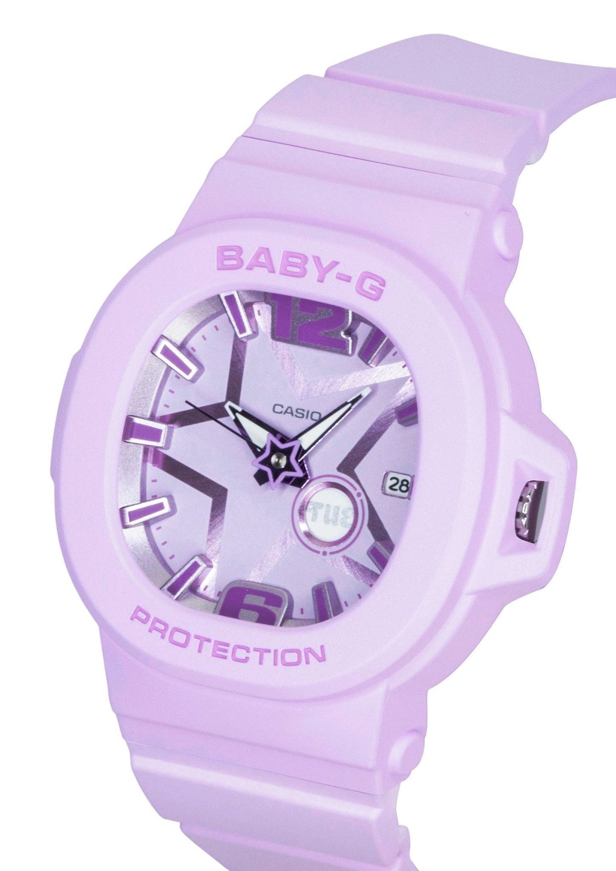 Casio Baby-G Analog Resin Strap Purple Dial Quartz BGA-10D-6A 100M Women's Watch