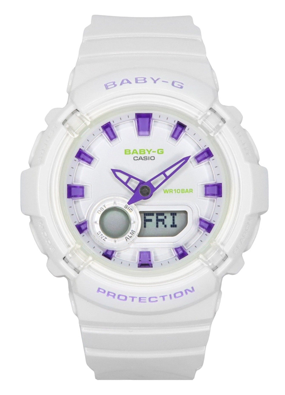 Refurbished Casio Baby-G Analog Digital Resin Strap White Dial Quartz BGA-280DN-7A 100M Women's Watch