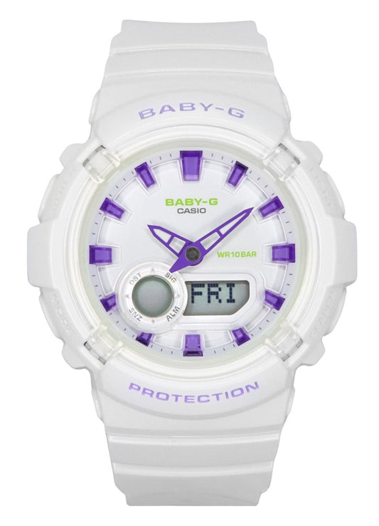 Refurbished Casio Baby-G Analog Digital Resin Strap White Dial Quartz BGA-280DN-7A 100M Women's Watch
