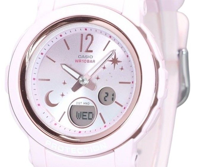 Casio Baby-G Moon And Star Series Analog Digital Resin Strap Pink Dial Quartz BGA-290DS-4A 100M Women's Watch