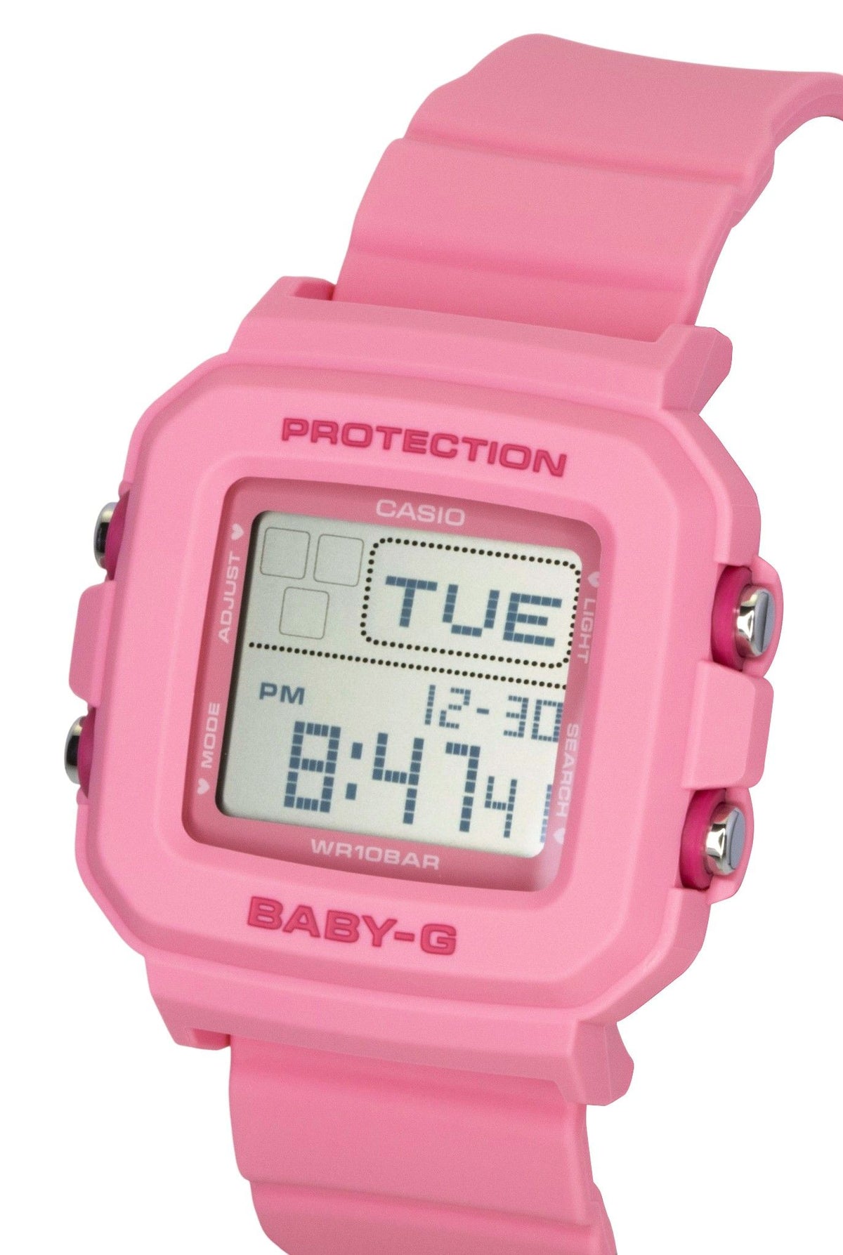 Casio Baby-G Digital Pink Resin Strap Quartz BGD-10KH-4 100M Women's Watch