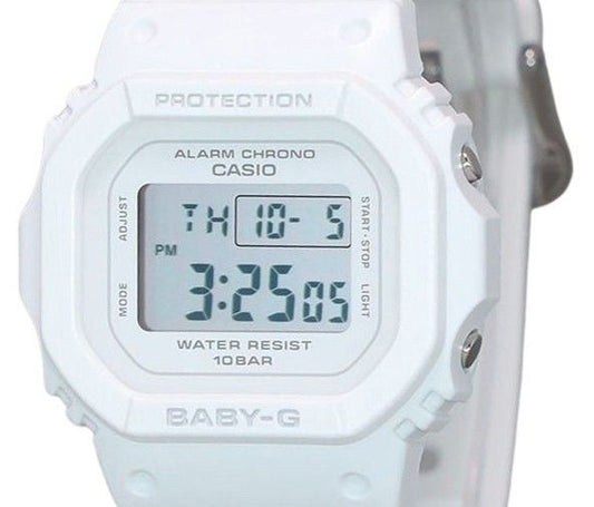 Casio Baby-G Digital White Resin Strap Quartz BGD-565U-7 100M Women's Watch