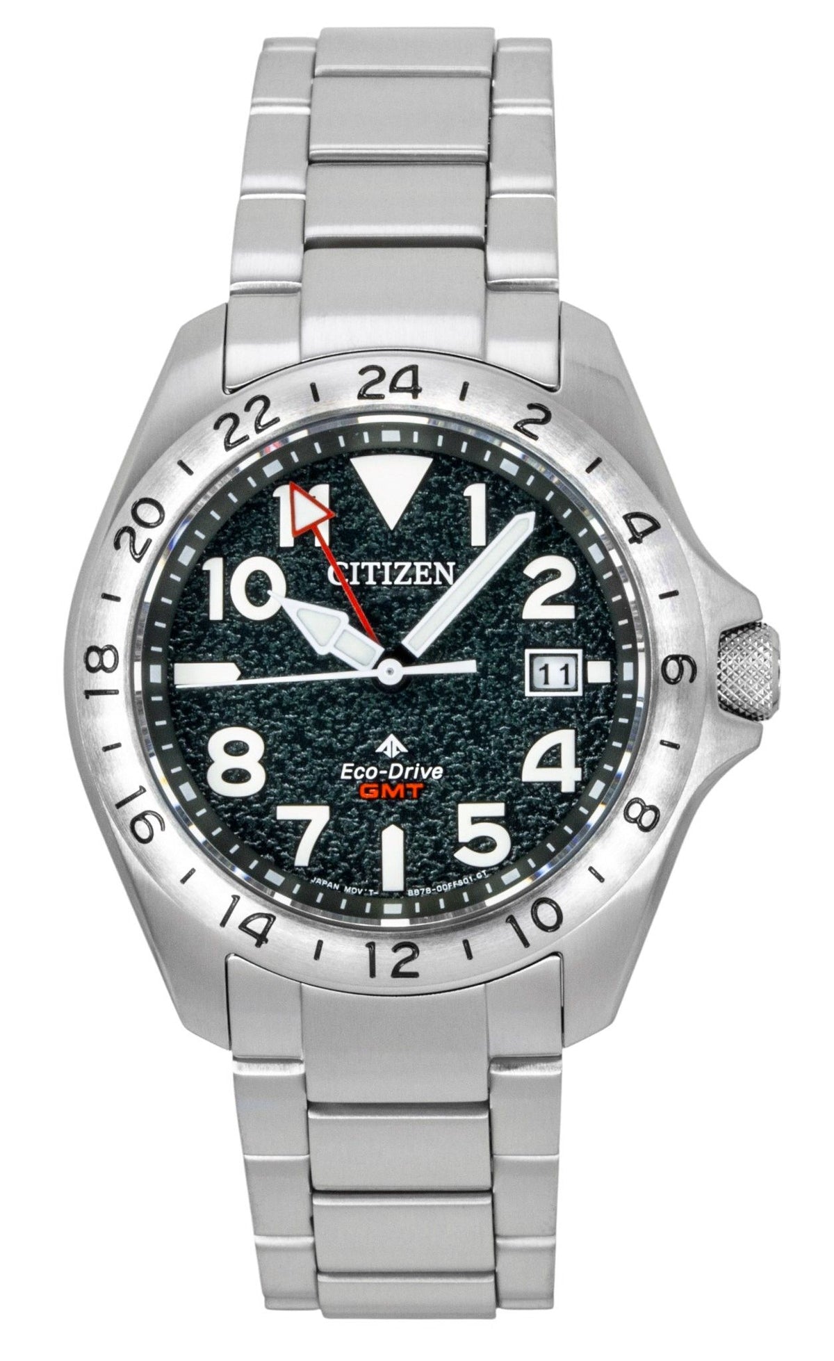 Citizen Promaster GMT Stainless Steel Black Dial Eco-Drive Diver's BJ7150-50E 200M Men's Watch