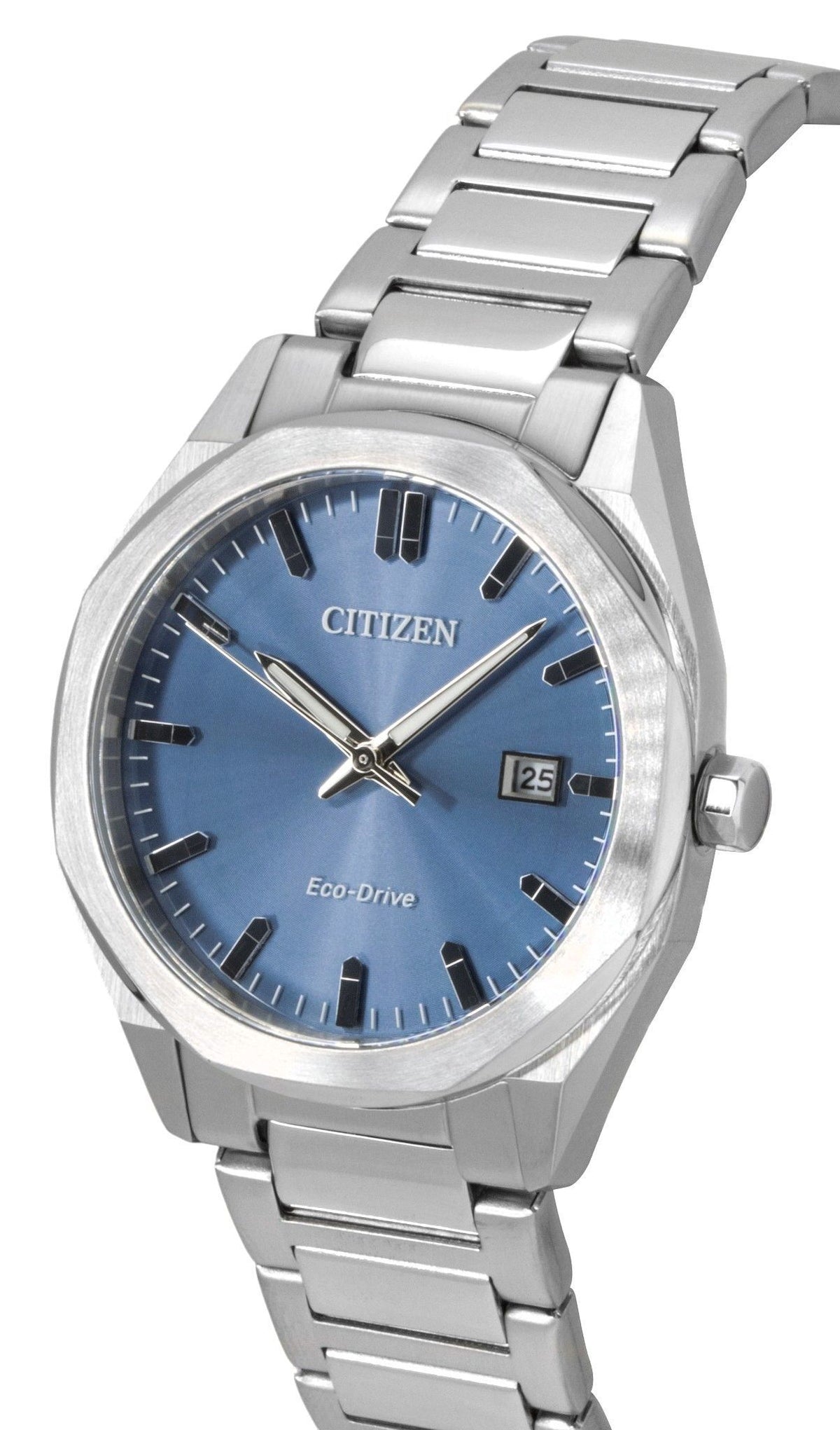 Citizen Eco-Drive Stainless Steel Blue Dial BM7620-83M 100M Men's Watch