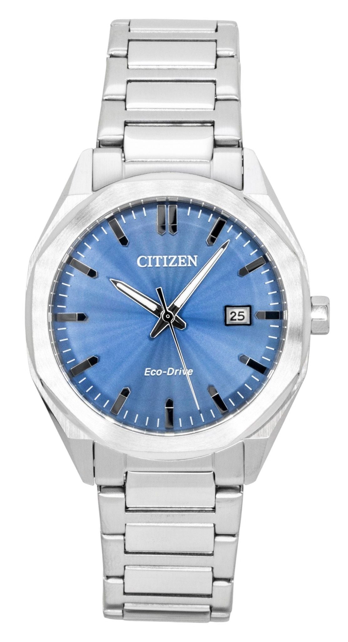Citizen Eco-Drive Stainless Steel Blue Dial BM7620-83M 100M Men's Watch