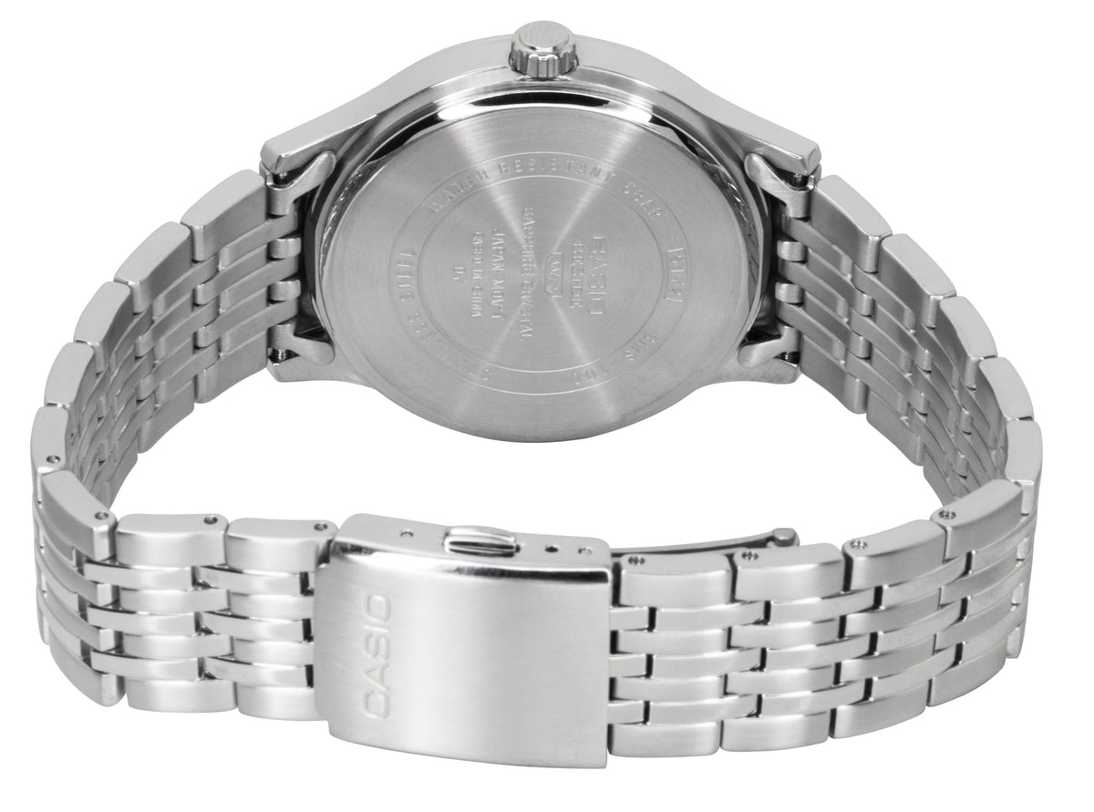 Casio Beside Analog Stainless Steel Black Dial Quartz BMS-100D-1AV Men's Watch