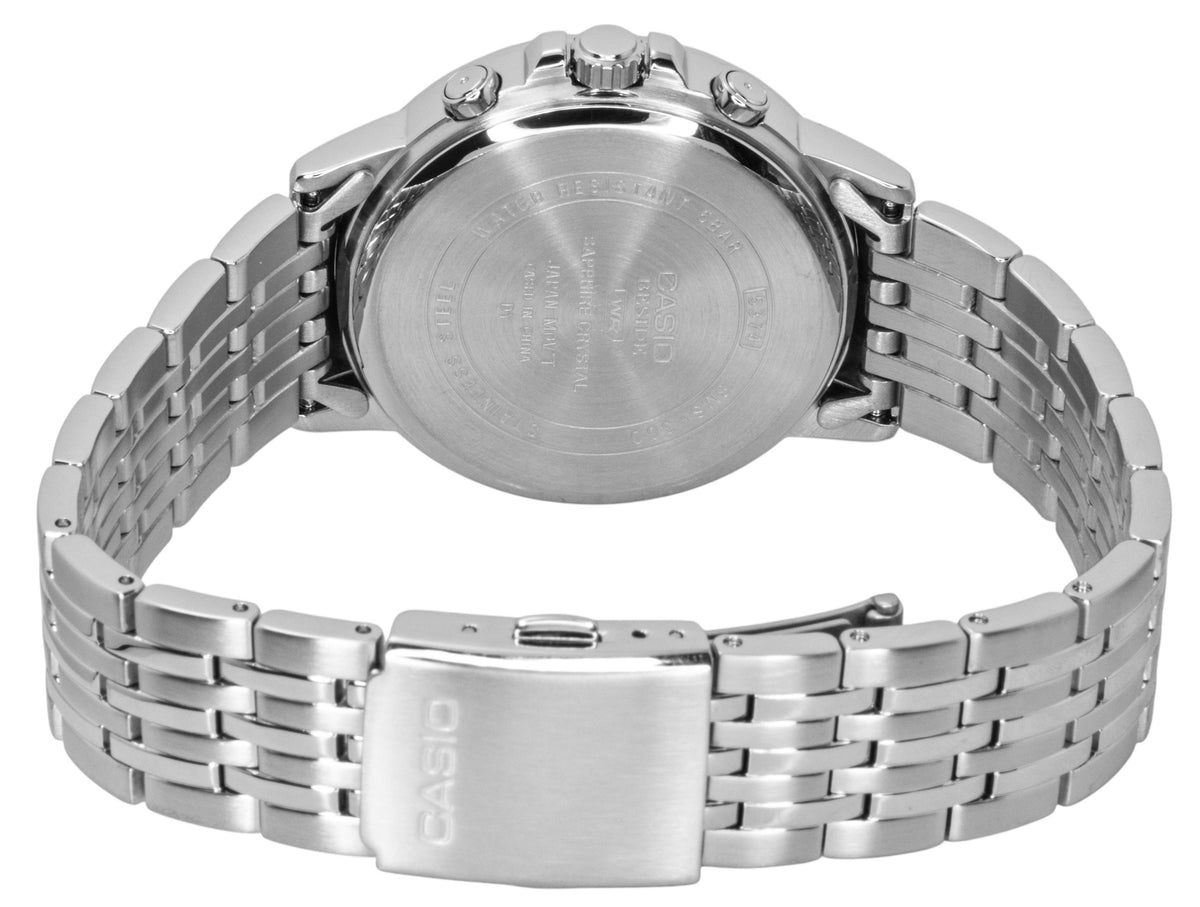 Casio Beside Analog Stainless Steel Silver Dial Quartz BMS-300D-7AV Men's Watch