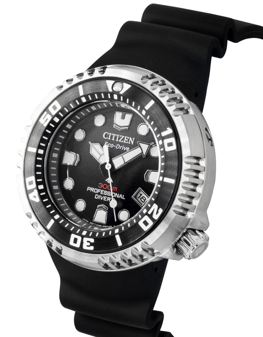 Citizen Promaster Rubber Strap Black Dial Eco-Drive Diver's BN1024-01E 300M Men's Watch
