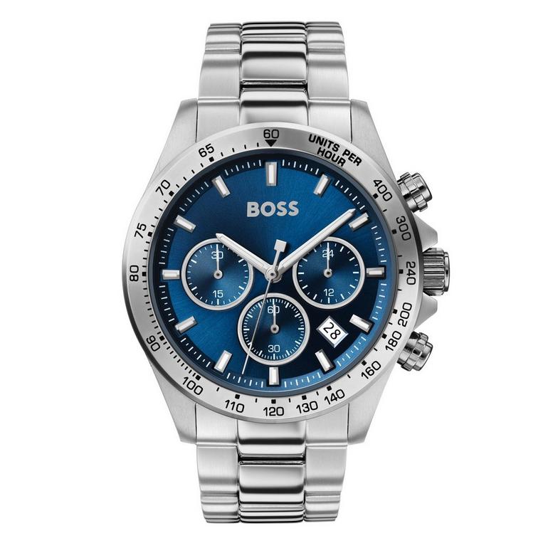 Hugo Boss Mens 1513755 Hero Chronograph Blue Stainless Steel Watch