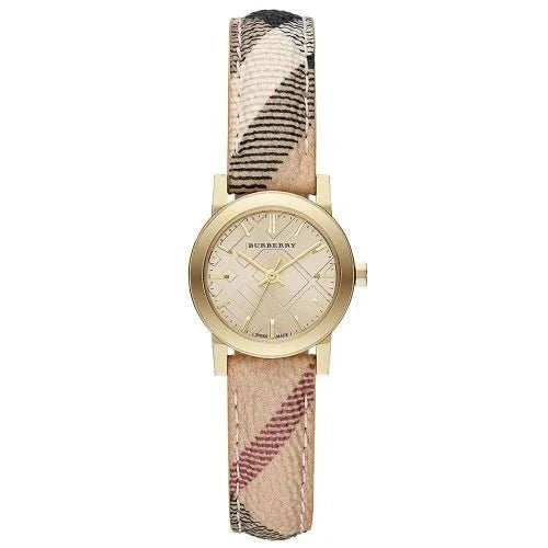 Burberry Ladies Watch The City Haymarket Check Rose Gold Bu9219