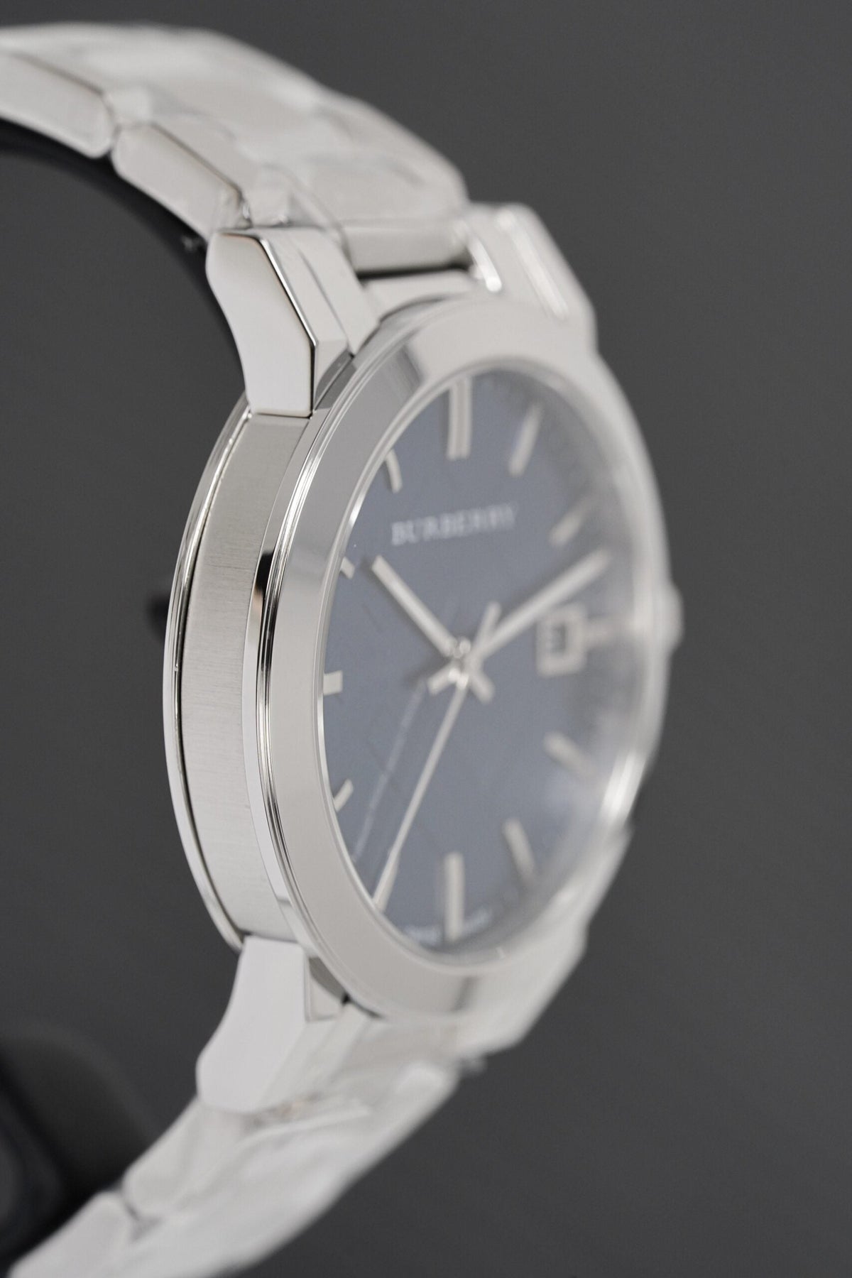 Burberry Mens Watch The City Steel Blue Bu9031