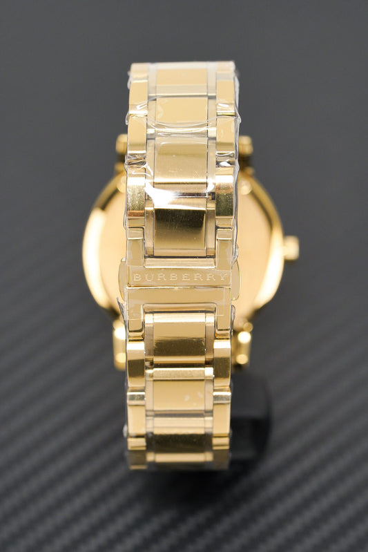 Burberry Mens Watch The City Steel Gold Bu9033