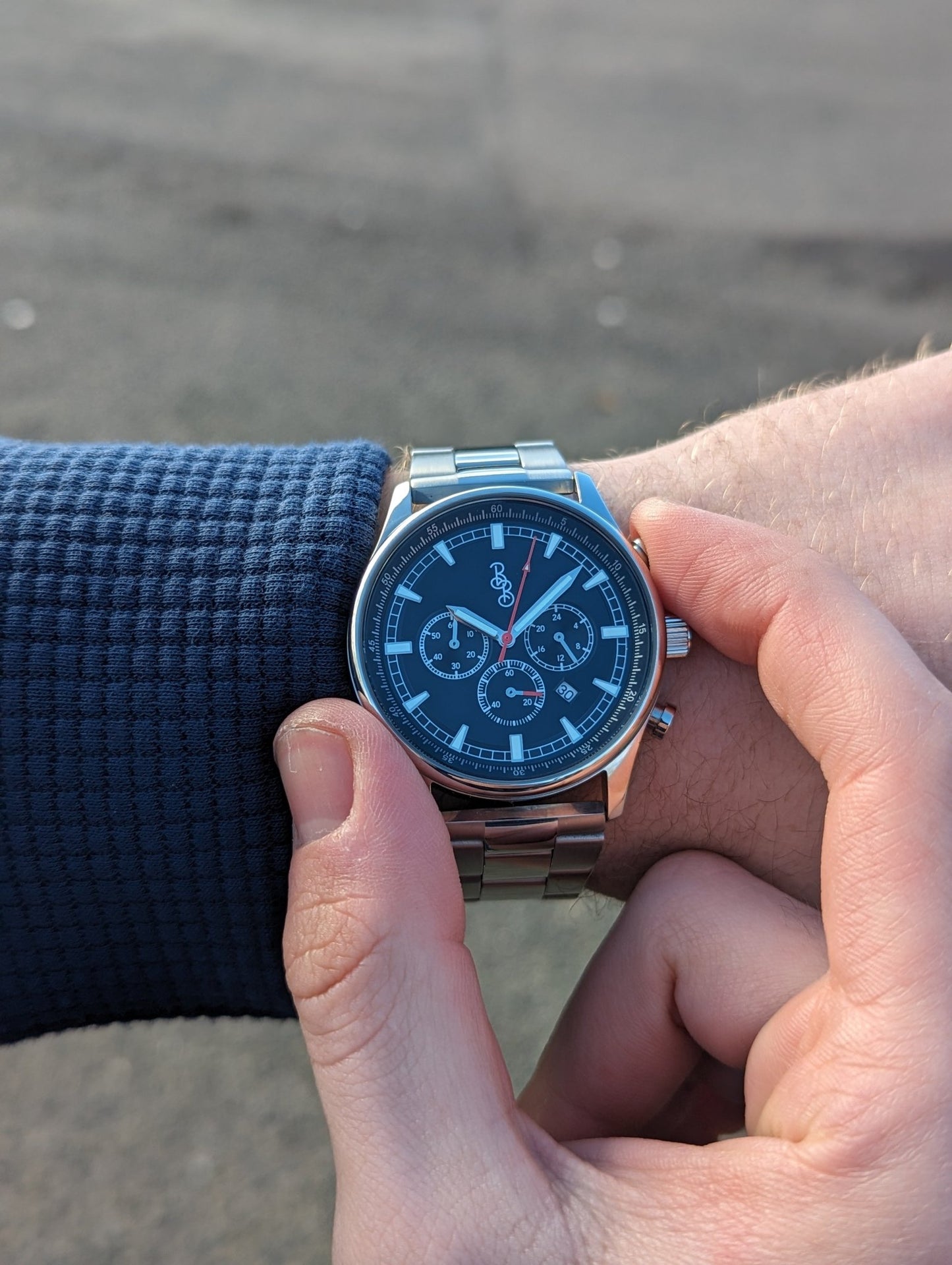 Black Sport Chronograph With Interchangeable Straps - Veloce - The App For Watch Collectors