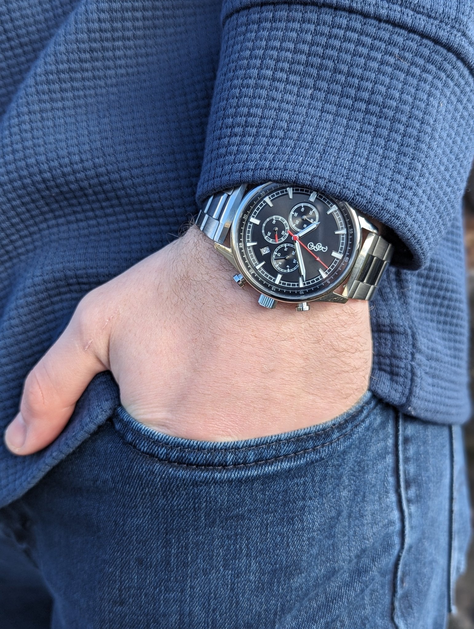 Black Sport Chronograph With Interchangeable Straps - Veloce - The App For Watch Collectors