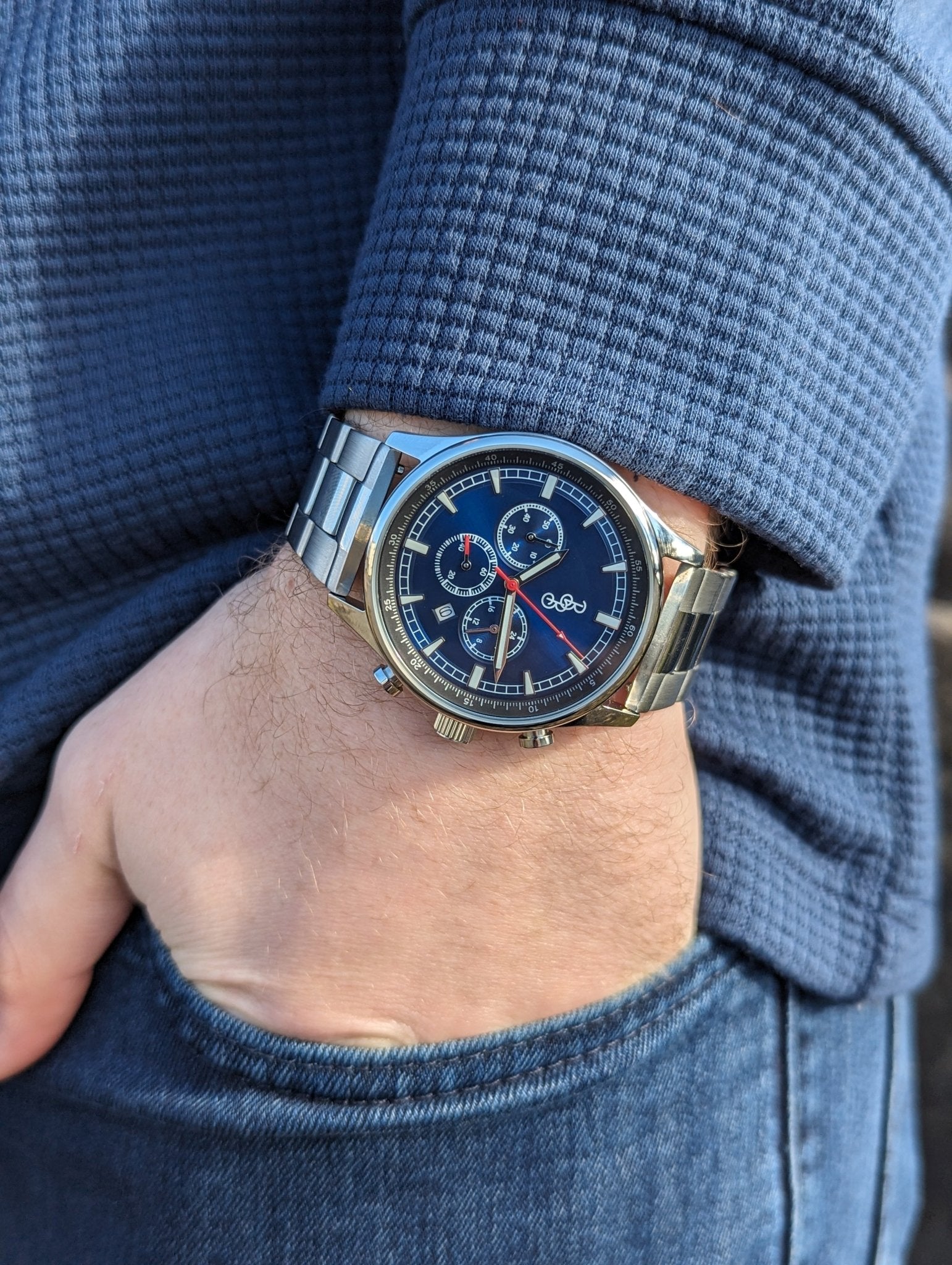 Blue Sport Chronograph Quick Release Interchangeable Straps - Veloce - The App For Watch Collectors