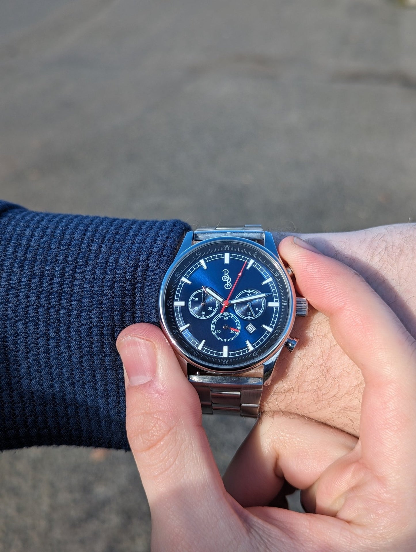 Blue Sport Chronograph Quick Release Interchangeable Straps - Veloce - The App For Watch Collectors