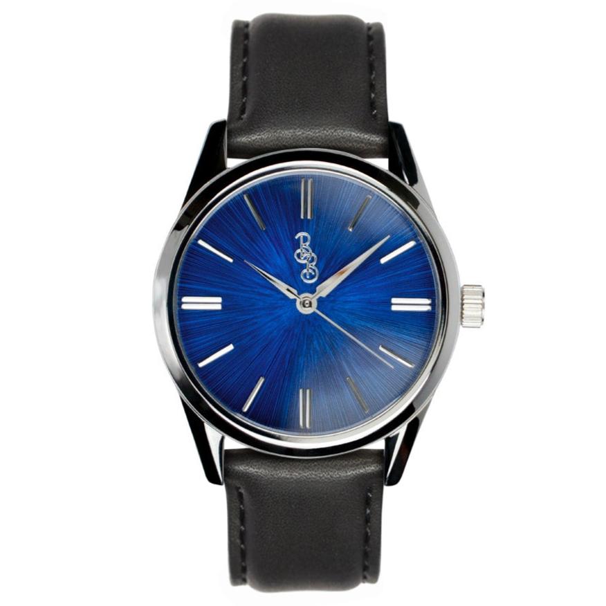 Blue Sunburst Watch With Quick Release Interchangeable Straps - Veloce - The App For Watch Collectors