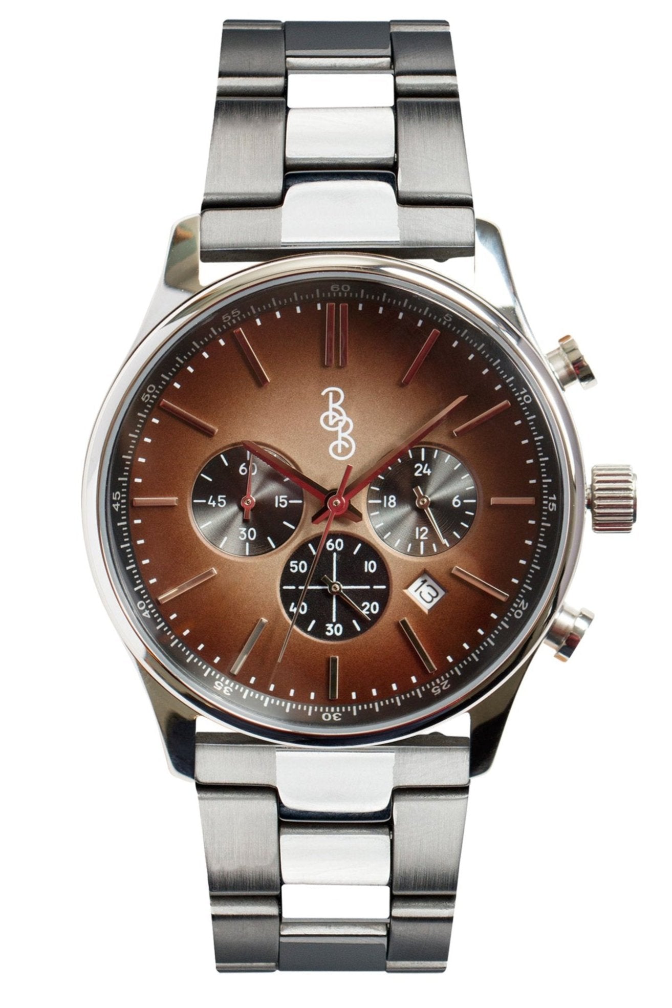 Brown Retro Chronograph Watch With Quick Release Straps - Veloce - The App For Watch Collectors