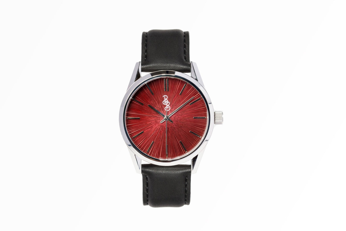 Burgundy Sunburst Watch Pro with Customizable Straps - Veloce - The App For Watch Collectors