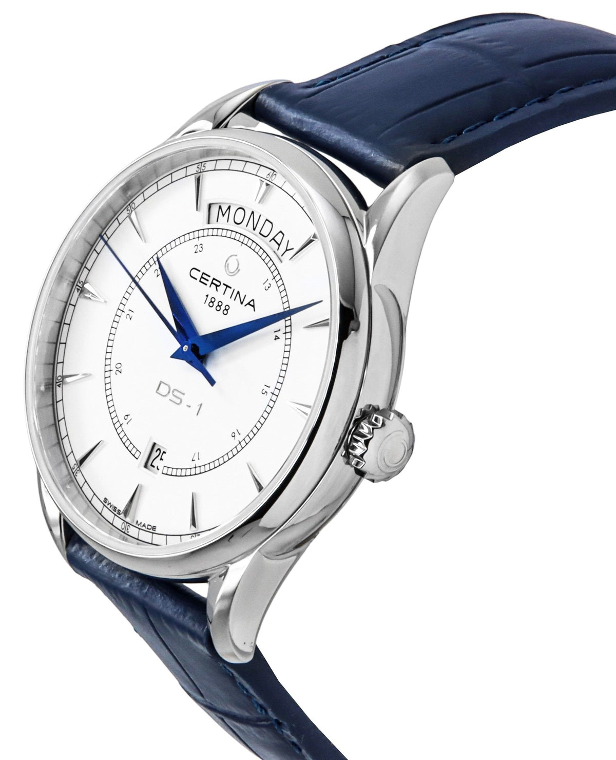 Certina DS-1 Day-Date Leather Strap White Dial Automatic C029.430.16.011.00 100M Men's Watch