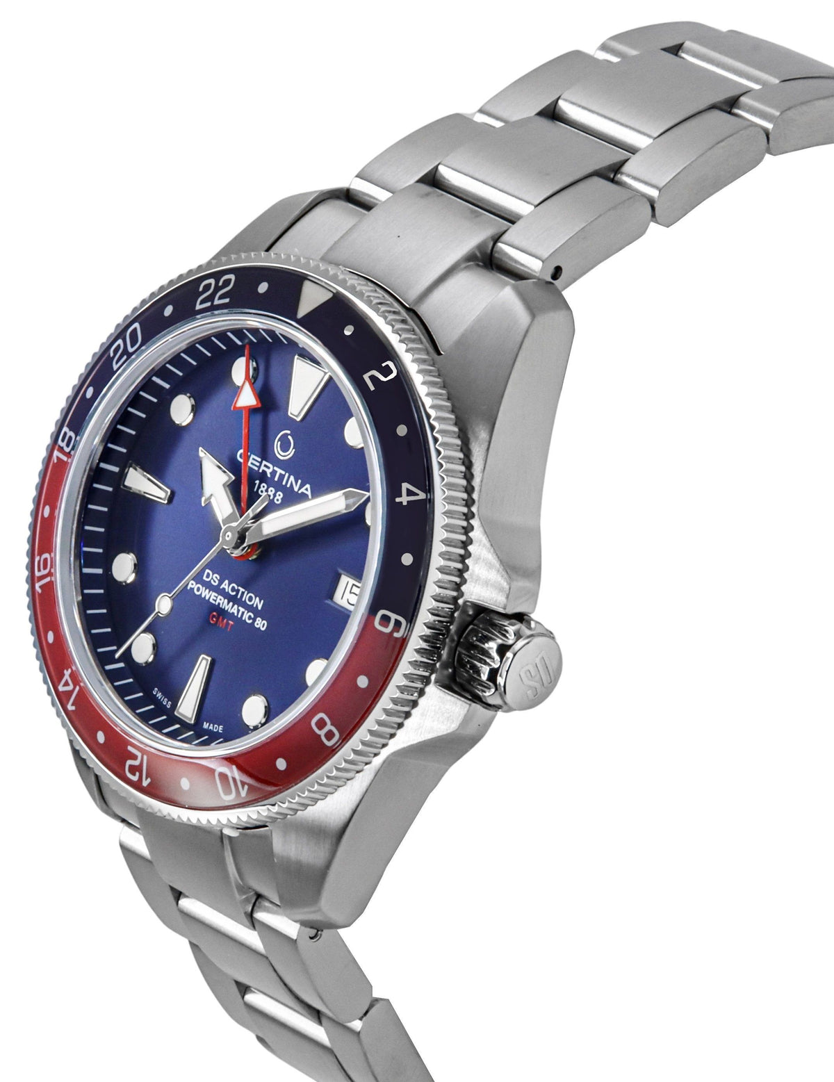 Certina DS Action GMT Stainless Steel Blue Dial Automatic Diver's C032.929.11.041.00 200M Men's Watch
