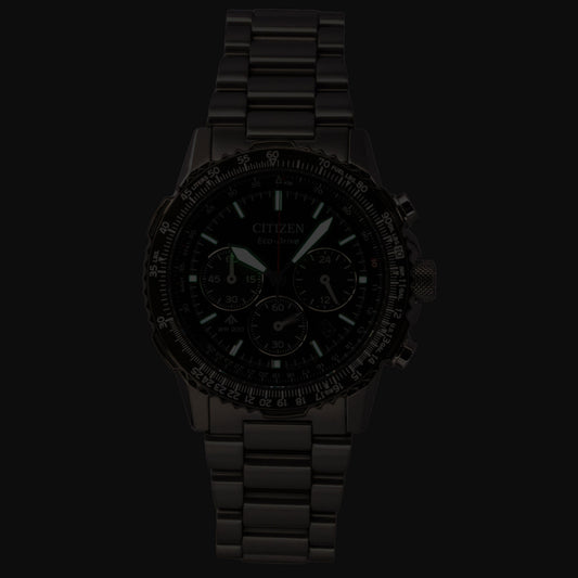 Citizen Promaster Sky Chronograph Stainless Steel Black Dial Eco-Drive CA4664-60E 200M Men's Watch